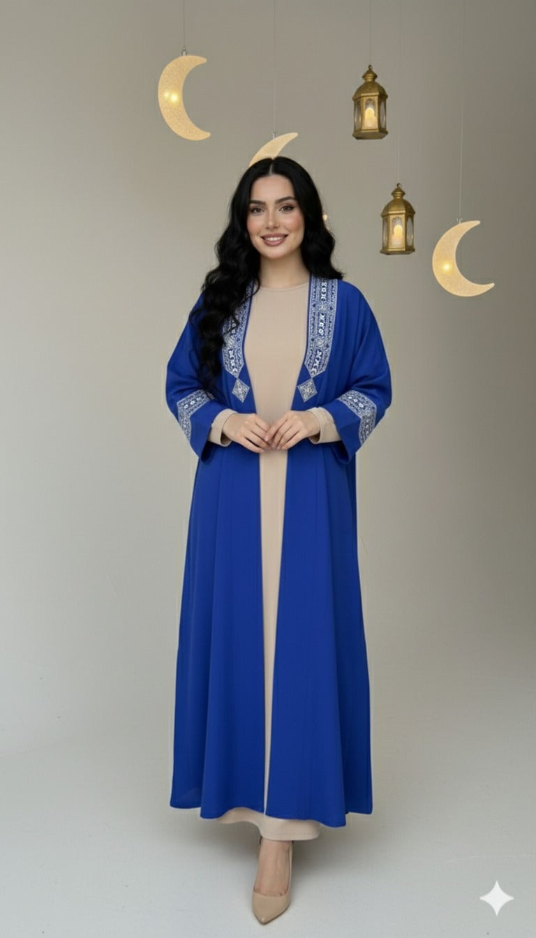 Embroidered Kaftan — Relaxed Modest Statement