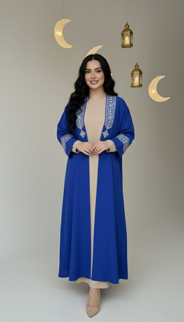 Embroidered Kaftan — Relaxed Modest Statement