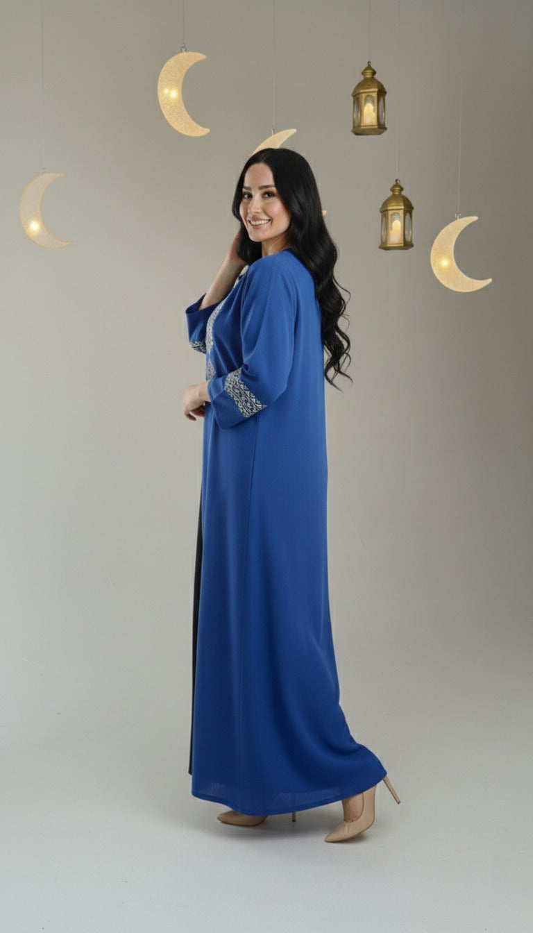 Embroidered Kaftan — Relaxed Modest Statement