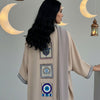 Geometric Trim Open Kaftan