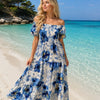 Basic Wear Club | Flory Rayon Cotton Short Sleeves Maxi Dress | Summer Dress for Women