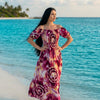Basic Wear Club | Basic Floral Short Sleeves Maxi Dress | Summer Dress for Women