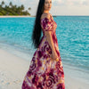 Basic Wear Club | Basic Floral Short Sleeves Maxi Dress | Summer Dress for Women