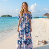 Basic Wear Club | Basic Floral Short Sleeves Maxi Dress | Summer Dress for Women