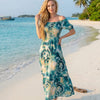 Basic Wear Club | Basic Floral Short Sleeves Maxi Dress | Summer Dress for Women