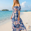 Basic Wear Club | Basic Floral Short Sleeves Maxi Dress | Summer Dress for Women