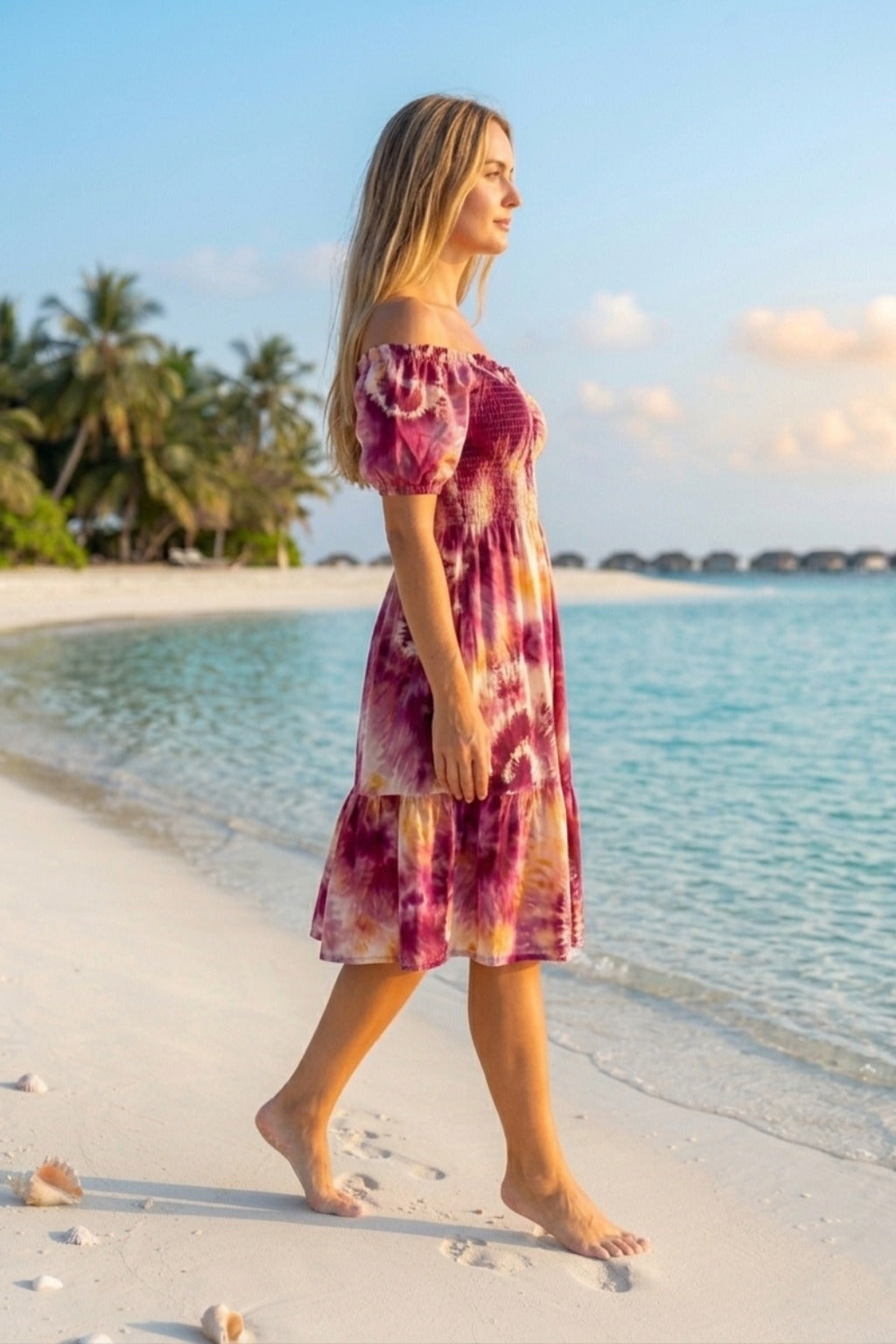 Basic Wear Club | Basic Flory Short Sleeves Mini Dress | Summer Dress for Women