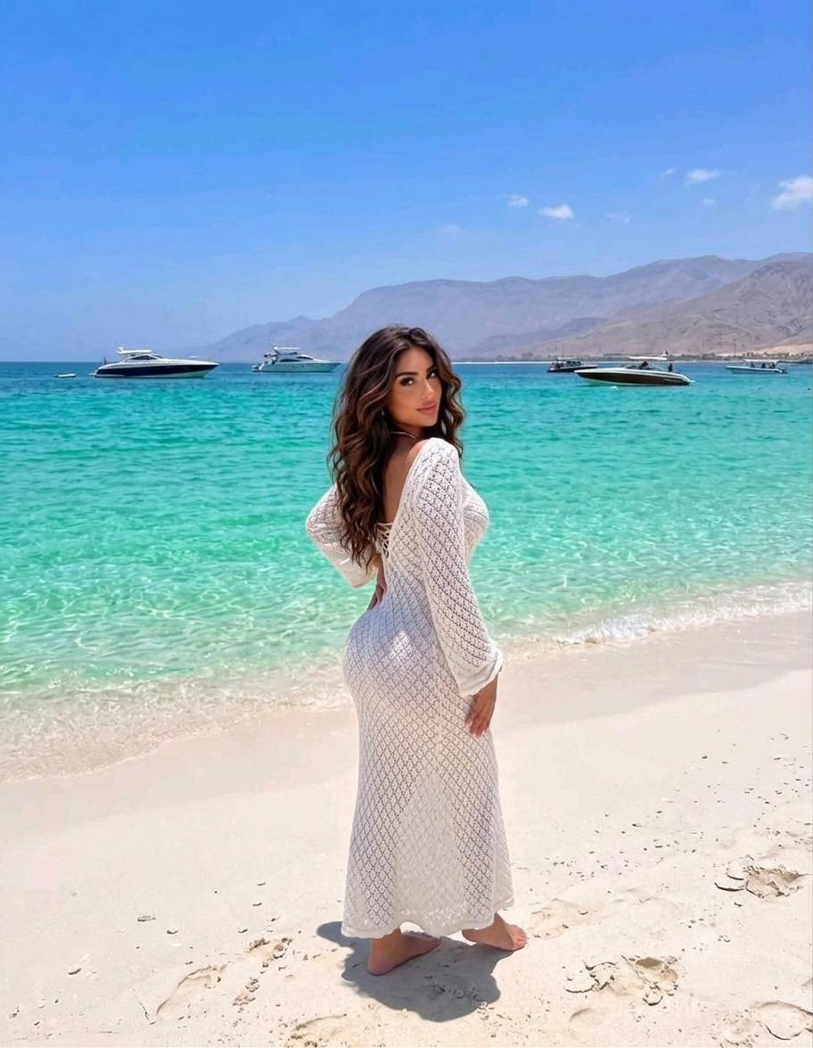 Basic Wear Club | Coastal Crochet Beach Cover-Up Maxi Dress | Elegant Swim Cover-Up for Women in Egypt