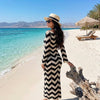 Women's Chevron Knit Maxi Beach Dress | Lightweight Summer Dress | Basic Wear Club