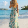 Women's Tropical High-Low Summer Dress | One Size up to 85 K | Basic Wear Club