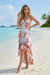 Women's Printed High-Low Summer Dress | One Size up to 85 K | Basic Wear Club