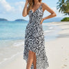 Women's Tropical High-Low Summer Dress | One Size up to 85 K | Basic Wear Club