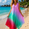 Basic Wear Club | Women's Loose Fit Gradient V-Neck Sundress | One Size (Fits Up to 85 KG)