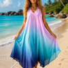 Basic Wear Club | Women's Loose Fit Gradient V-Neck Sundress | One Size (Fits Up to 85 KG)