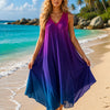 Basic Wear Club | Women's Loose Fit Gradient V-Neck Sundress | One Size (Fits Up to 85 KG)