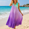 Basic Wear Club | Women's Loose Fit Gradient V-Neck Sundress | One Size (Fits Up to 100 KG)