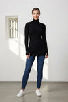 Basic Wear Club | Women's Plain Turtleneck Long Sleeve Top | One Size