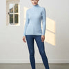 Basic Wear Club | Women's Plain Turtleneck Long Sleeve Top | One Size