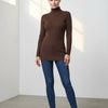 Basic Wear Club | Women's Plain Turtleneck Long Sleeve Top | One Size