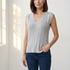 Basic Wear Club | V-Neck Cable Knit Sweater Vest | Cozy Sleeveless Knit Top for Women