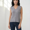 Basic Wear Club | V-Neck Cable Knit Sweater Vest | Cozy Sleeveless Knit Top for Women
