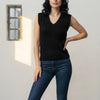 Basic Wear Club | V-Neck Cable Knit Sweater Vest | Cozy Sleeveless Knit Top for Women