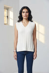 Basic Wear Club | V-Neck Cable Knit Sweater Vest | Cozy Sleeveless Knit Top for Women