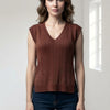 Basic Wear Club | V-Neck Cable Knit Sweater Vest | Cozy Sleeveless Knit Top for Women