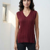 Basic Wear Club | V-Neck Cable Knit Sweater Vest | Cozy Sleeveless Knit Top for Women