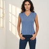 Basic Wear Club | V-Neck Cable Knit Sweater Vest | Cozy Sleeveless Knit Top for Women