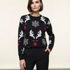 Basic Wear Club | Festive Reindeer Knit Sweater | One Size Up to 95 KG