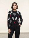Basic Wear Club | Festive Reindeer Knit Sweater | One Size Up to 95 KG