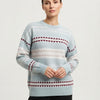 Basic Wear Club | Women's Patterned Crew Neck Knit Sweater | Winter Top