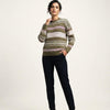 Basic Wear Club | Women's Patterned Crew Neck Knit Sweater | Winter Top