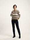 Basic Wear Club | Women's Patterned Crew Neck Knit Sweater | Winter Top