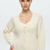 Women's Cable Knit V-Neck Sweater