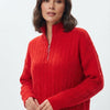 Basic Wear Club | Women's Cable Knit Half-Zip Sweater | Winter | Up to 95K