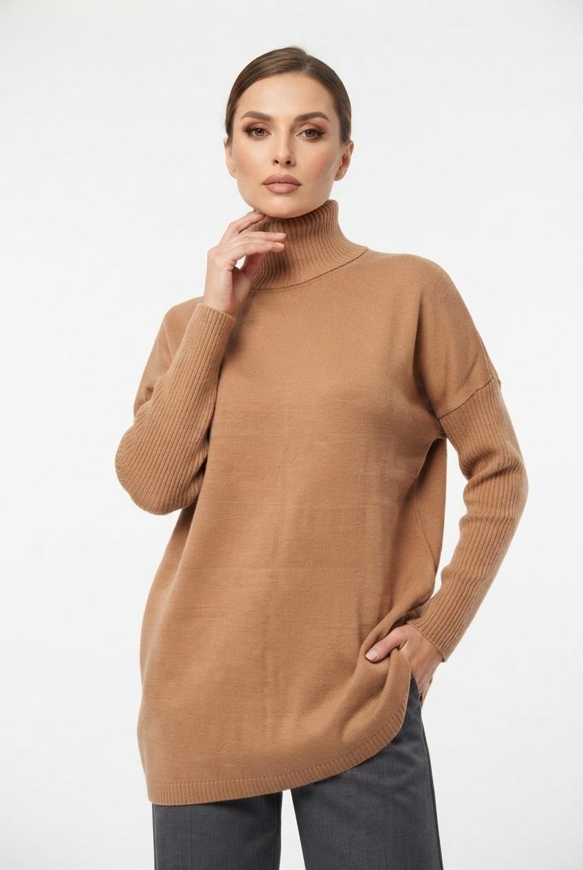 Women's Oversized Turtleneck Knit Sweater