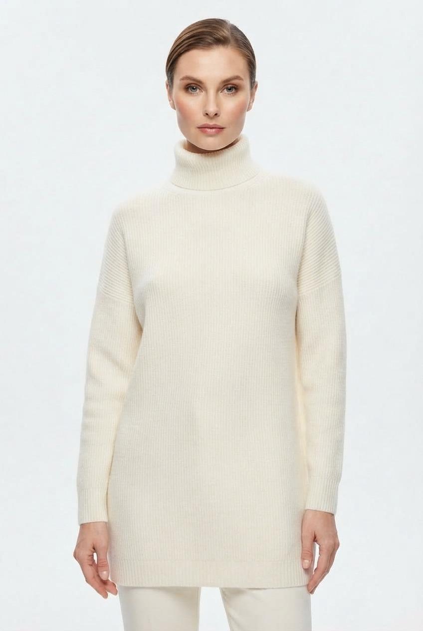 Women's Oversized Turtleneck Knit Sweater