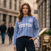 Basic Wear Club | Women's Boston Genius Graphic Knit Sweater | Winter | Up to 90K