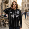 Basic Wear Club | Women's Boston Genius Graphic Knit Sweater | Winter | Up to 90K