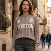 Basic Wear Club | Women's Boston Genius Graphic Knit Sweater | Winter | Up to 90K