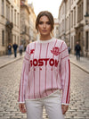 Basic Wear Club | Women's Boston Genius Graphic Knit Sweater | Winter | Up to 90K