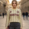 Basic Wear Club | Women's Boston Genius Graphic Knit Sweater | Winter | Up to 90K