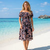 Floral Short Sleeves Mini Dress