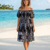 Basic Wear Club | Mini Floral Short Sleeves Rayon Cotton Dress | Summer Dress for Women