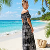 Mixed Floral Short Sleeves Maxi Dress