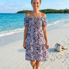 Basic Wear Club | Mini Floral Short Sleeves Rayon Cotton Dress | Summer Dress for Women
