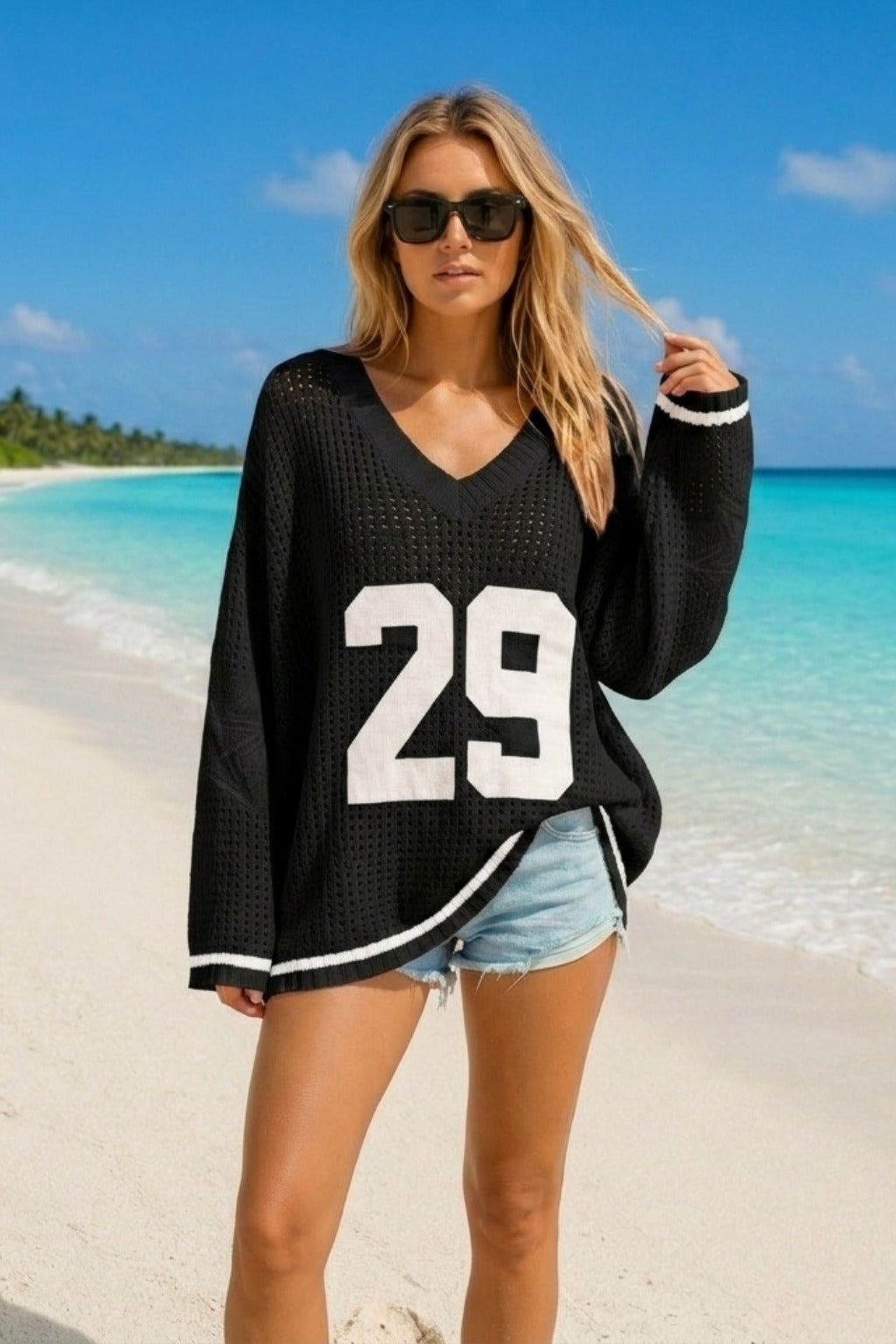 Basic Wear Club | Knitted Beach Jersey Cover-Up | Summer Beachwear for Women