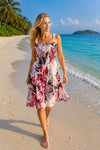 Basic Wear Club | Mini Flory Sleeveless Rayon Cotton Dress | Summer Dress for Women
